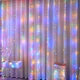 Гирлянда штора "Роса", 3x0,6м, 100 LED, от USB, 8 режимов, Мультиколор - изображение 7
