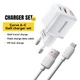 Комплект Зарядное устройство GaN 20W + USB кабель Type-C 7A Essager ES-CD31 белый - изображение 1