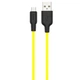 Кабель USB Hoco X21 Plus Silicone Micro 25cm (black/yellow) - зображення 3