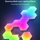 Модульный настінний світильник LED RGB 5V соты SAL-011B 6pcs Bluetooth USB with app (White) Epik (196911) - зображення 2