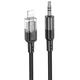 Аудио кабель Aux HOCO UPA27 Spirit transparent (Lightning to AUX 3.5mm) (1.2m) (Black) (199148) - изображение 1