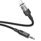 Аудио кабель Aux HOCO UPA27 Spirit transparent (Lightning to AUX 3.5mm) (1.2m) (Black) (199148) - изображение 3