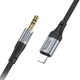 Аудио кабель Aux Hoco UPA26 Fresh Lightning to 3.5mm (1m) Black - изображение 2