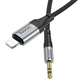 Аудио кабель Aux Hoco UPA26 Fresh Lightning to 3.5mm (1m) Black - изображение 4