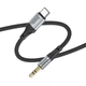 Аудио кабель Aux Hoco UPA26 Fresh Type-C to 3.5mm (1m) Black - изображение 3
