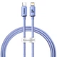 Дата кабель Baseus Crystal Shine Series Type-C to Lightning 20W (1.2m) (CAJY00020) Purple - зображення 1