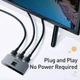 Переходник HUB Baseus Matrix HDMI Switcher (CAHUB-BC0G) (Space Gray) (195480) - изображение 4