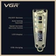 Триммер для волос и бороды GR V-901 LED Display 4 насадки Gold - изображение 6