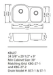Кухонная мойка Kraus Premier 872 x 450 мм KBU27 - изображение 4