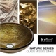 Умивальник скляний Kraus Nature 432х432 мм GV-395-19MM - зображення 4