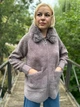 Куртка жіноча осіння з вовни "Альпака" з коміром 44-48 коричнева - зображення 3