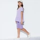 Детский костюм UNIQLO AIRISM футболка и шорты 1159811666 (Фиолетовый, 155-165) - изображение 2