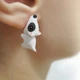 Серьги-гвоздики "собачка" гвоздики Honey Fashion Accessories белый (12-194) - изображение 2