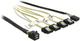 Kabel Delock Mini SAS HD SFF-8643 > 4 x SATA 7 pin Reverse + Sideband 0.5 m (4043619833207) - obraz 1