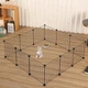 Металлический Манеж клетка для животных Gotel Черный 108 x 108 см для щенков котят и маленьких собак - изображение 5