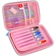 Пенал Cool For School с тиснением 1 отделение Фуксия (QT-5652-Rosered) - изображение 2