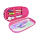 Пенал Cool For School 2 отделения неоновый с помпоном Голубой (CF6618-blue) - изображение 2
