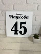Адресна табличка металева на дім біла 24х24 см БП-033 - изображение 1