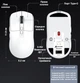 Игровая компьютерная мышь Attack Shark X6 с 2.4G / Bluetooth 5.2 / проводным подключением + магнитная зарядная станция, белая (88498348) - изображение 4