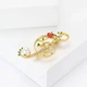 Брошь BROCHE бижутерия Музыка Скрипичный ключ с розой золотистая BRBF114410 - изображение 2
