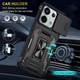 Ударостійкий чохол Camshield Army Ring для Xiaomi Redmi Note 13 Pro 4G / Poco M6 Pro 4G (Чорний / Black) - изображение 4
