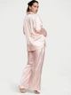 Піжама Сатинова (сорочка + штани) Victoria's Secret Dew Drop Satin Long Pajama Set L Рожева (26710446) - изображение 2
