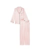 Піжама Сатинова (сорочка + штани) Victoria's Secret Dew Drop Satin Long Pajama Set L Рожева (26710446) - изображение 3