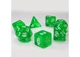 Набор кубиков Transparent 7 Dice Set - Green (7 шт.) (g7dtran05) - изображение 4