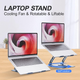 Підставка для ноутбука VHG S63 складана поворотна 360⁰C з вентилятором Rotatable Laptop Stand, Dr. Gray - изображение 2