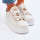Sneakersy damskie na wysokiej platformie Herbisa 41 Białe (5905677082043) - obraz 7