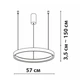Підвісний світильник Friendlylight Santorini 58 LED 50W 3000/4000K Black FL3014 - зображення 5