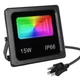 Прожектор із вологозахистом RIAS Smart LED RGB IP66 15W Bluetooth управління з додатку Black (3_05338) - зображення 1