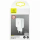 Мережевий зарядний пристрій Usams US-CC090 T24 2.1A Dual USB Travel Charger (EU) White (CC90TC01) - изображение 3