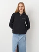 Толстовка на молнии с капюшоном женская GANT Reg Printed Graphic Zip Hood 4200755-5 L Черная (7325707467684) - изображение 1