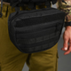 Сумка напашник Treves с креплением Molle черная 30x25x10 см - изображение 1