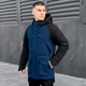 Чоловіча зимова Парка Pobedov Seniora Udacha Gray Чорна з темно-синім розмір XL - зображення 2