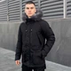 Чоловіча зимова Парка Pobedov Seniora Udacha Gray Чорна розмір 3XL - зображення 1