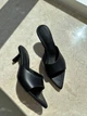 Шльопанці жіночі ShoesBand Чорні натуральна шкіра на підборах 38 (24,5 см) (S85221) - зображення 7