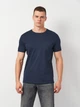 Футболка хлопковая длинная мужская Piazza Italia 83227-62 S Blue (2083227005032) - изображение 1