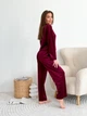 Костюм женский плюшевый кофта и штаны Casual Style Collection S-M бордо - изображение 2