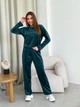 Костюм жіночий плюшевий кофта та штани Casual Style Collection L-XL зелений - зображення 3