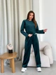 Костюм жіночий плюшевий кофта та штани Casual Style Collection L-XL зелений - зображення 6