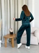Костюм жіночий плюшевий кофта та штани Casual Style Collection L-XL зелений - зображення 7