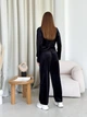 Костюм женский плюшевый кофта и штаны Casual Style Collection L-XL черный - изображение 3
