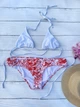Купальник женский раздельный бюстик шторки и трусики Prettylittlething Оранжевый с белым 13380 L (46) - изображение 1
