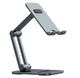 Стандартний пристрій для телефону або планшета Baseus LUSZ000013 Desktop Biaxial Foldable Metal Stand (for Phones) у сірому кольорі, складний та зроблений з металу. - зображення 5