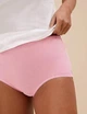 Набор хлопковых трусиков Marks&Spencer высокая посадка Full briefs 5 шт 10(38) dark green mix разноцветный 0042 - изображение 3