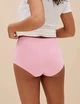 Набор хлопковых трусиков Marks&Spencer высокая посадка Full briefs 5 шт 10(38) dark green mix разноцветный 0042 - изображение 4