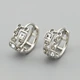 Серьги Monday с кристаллами Swarovski 39472 размер 11х5 мм цвет белый вес 1.9 г позолота Белое Золото - изображение 1