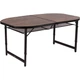 Стіл Bo-Camp Woodbine Oval 150x80 см Black/Wood look 1404230 DAS301532 - зображення 2